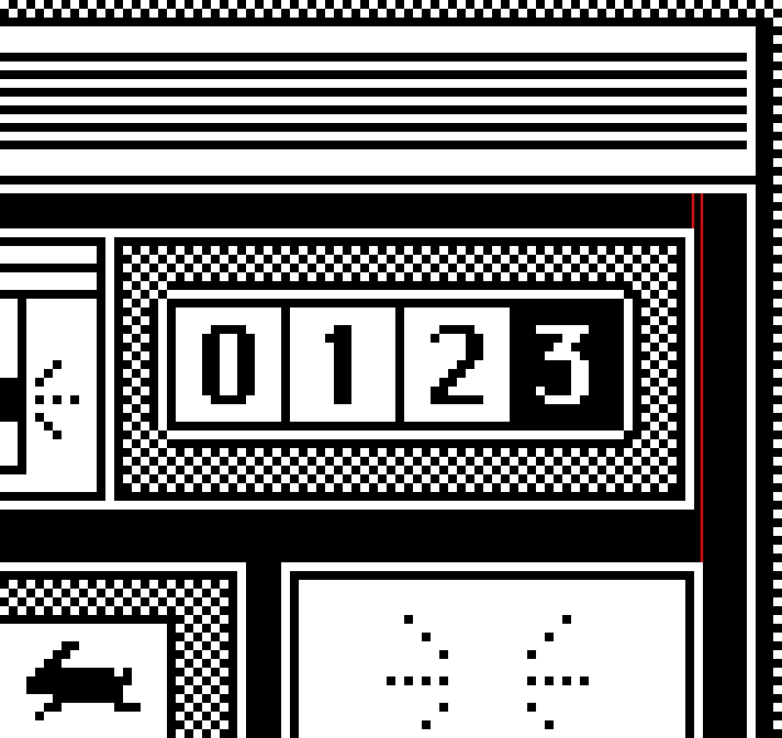 An image showing the menu blink control being just one pixel from alignment with all other parts of the Control Panel on the original Macintosh.