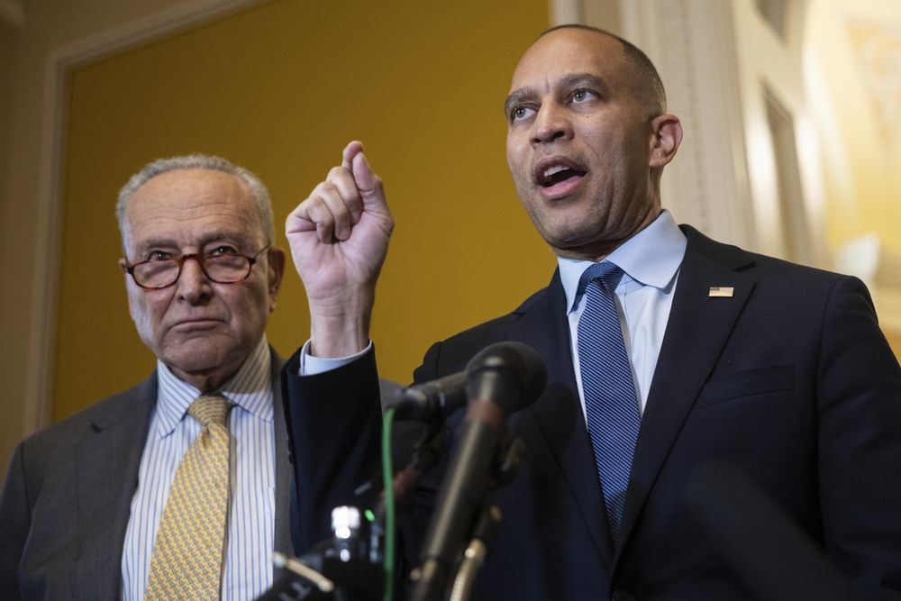 Hakeem Jeffries and Chuck Schumer want details on the Republican plan for funding the government.