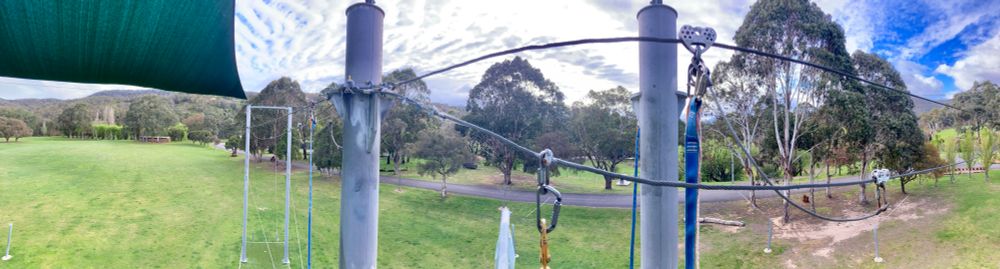 The view from the High Ropes rigging 
