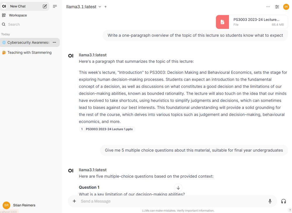 A screenshot of a chat window that looks like ChatGPT or Claude