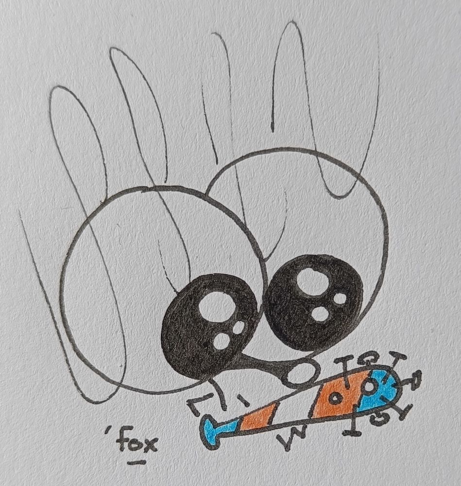 Dessin d'un personnage avec une batte de baseball aux couleurs trans 