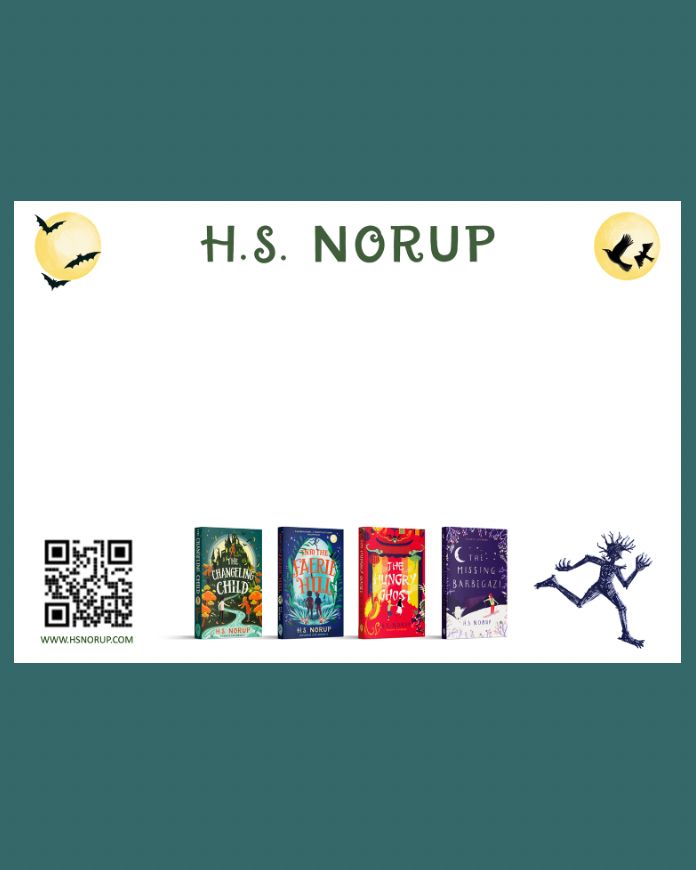 Bookplate design with my four books.
