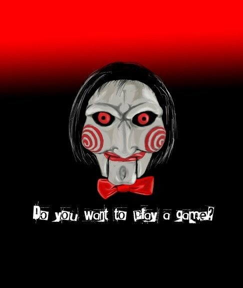 Graphic of Jigsaw, villain of Saw series, whose morals and looks resemble those of right-wing dingbat Laura Loomer.