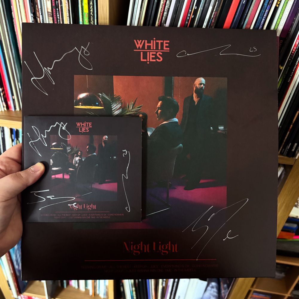 My signed copies of White Lies new album “Night Light” which arrived earlier in the week