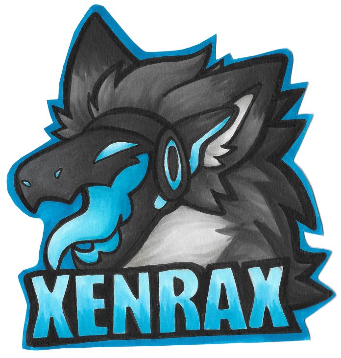 Artwork of Protogen with mouth open