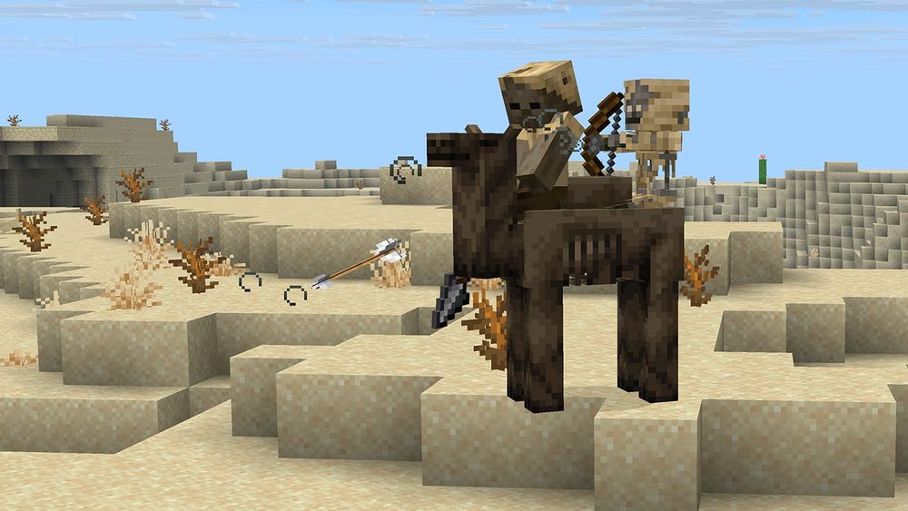 New Minecraft mob, Camel husk, and the Parged, in promotinal image