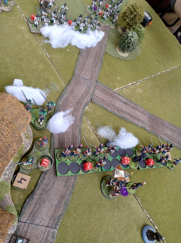 The Fusiliers have opened fire at short range and blasted big holes in the line of Grenadiers