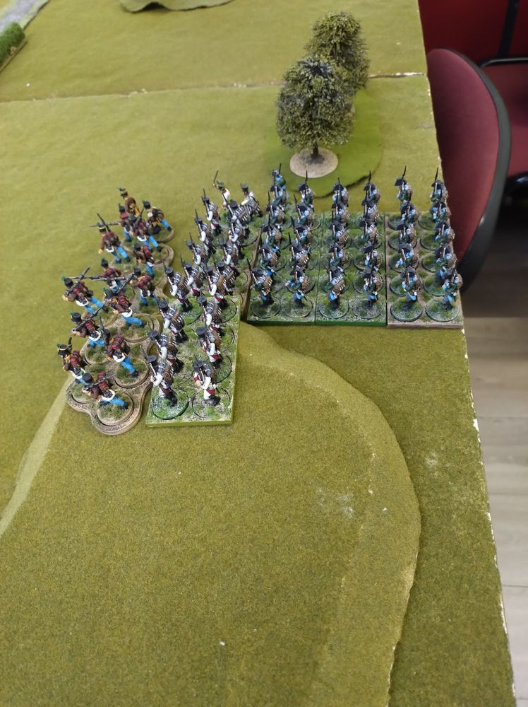 28mm Wargame,  Austrian units in a traffic jam