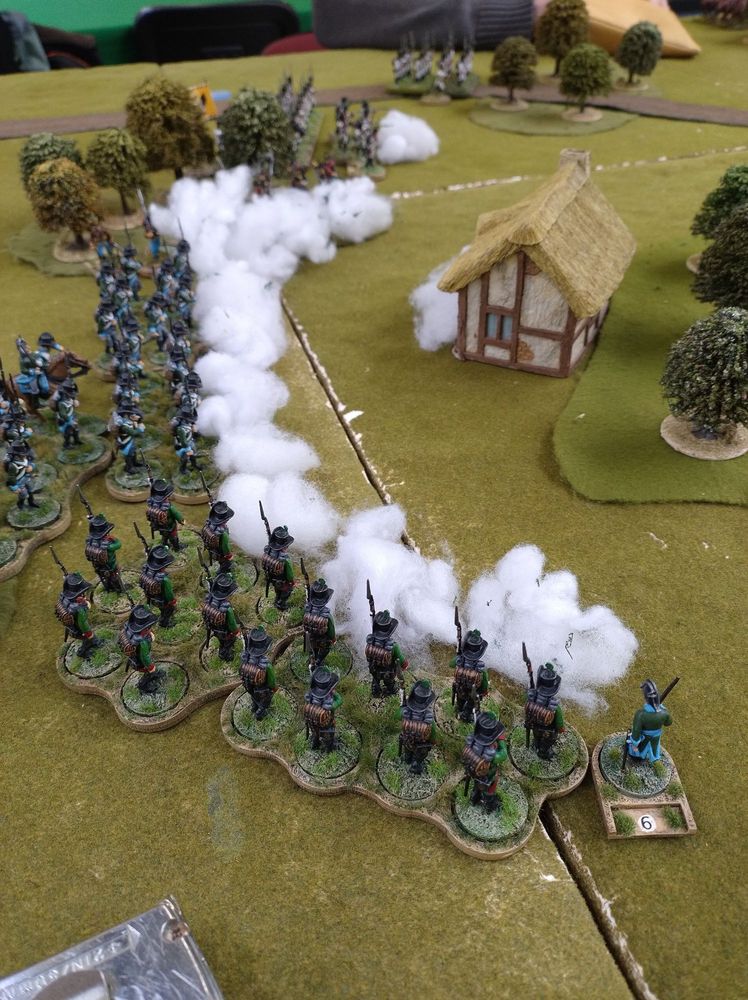 The second Landwehr unit adds to the weight of fire. Just a question of time before statistics  take over