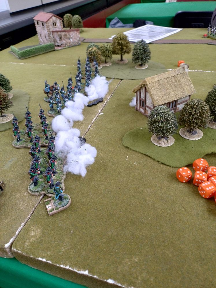 The Landwehr had a great firefight with an empty cottage. They kept it up until the end of the game