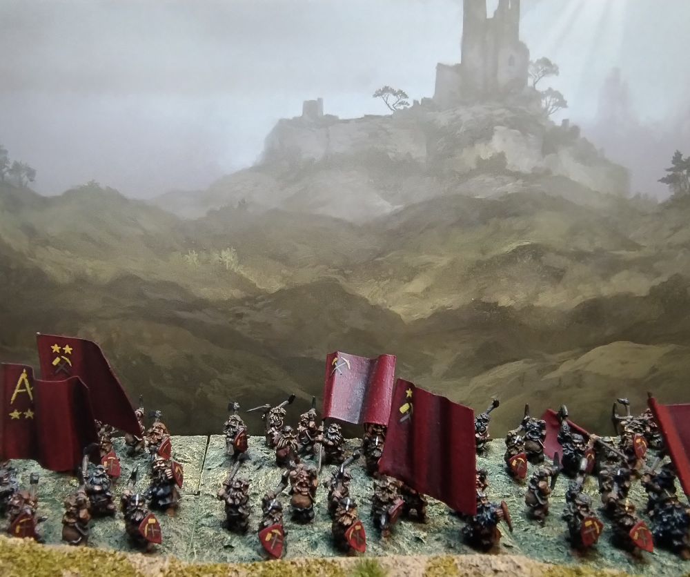 15mm fantasy figures with several units of the miners and engineers militia