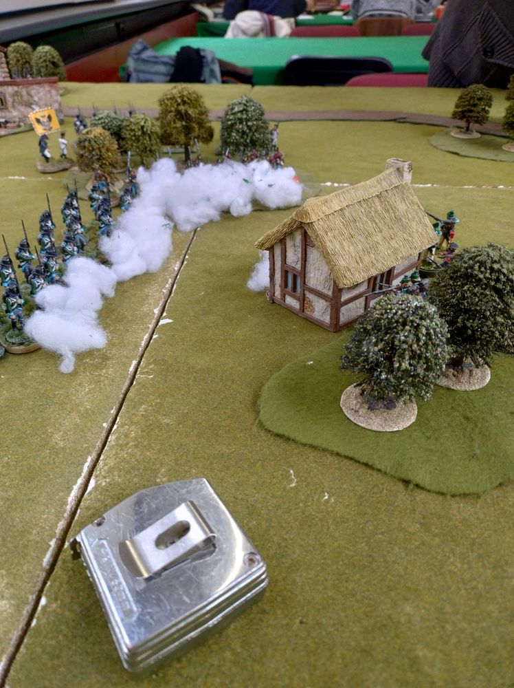 The first Landwehr open fire as well
