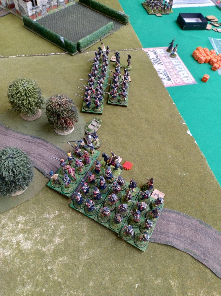 The French deploy well back from the Austrians taking a wait and see approach