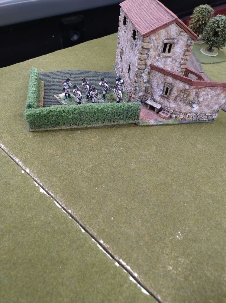 The first Austrian skirmishers enter the table
