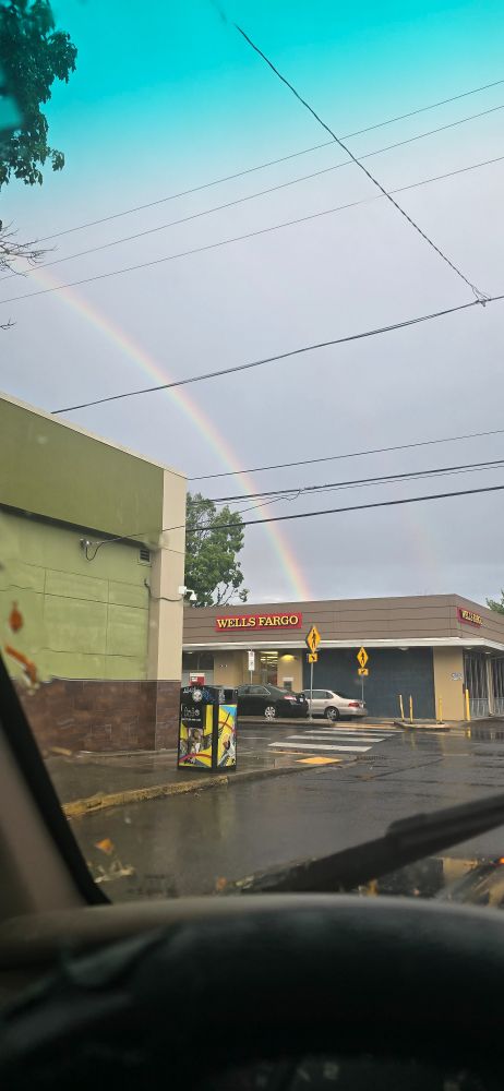 Rainbow ending at wells fargo