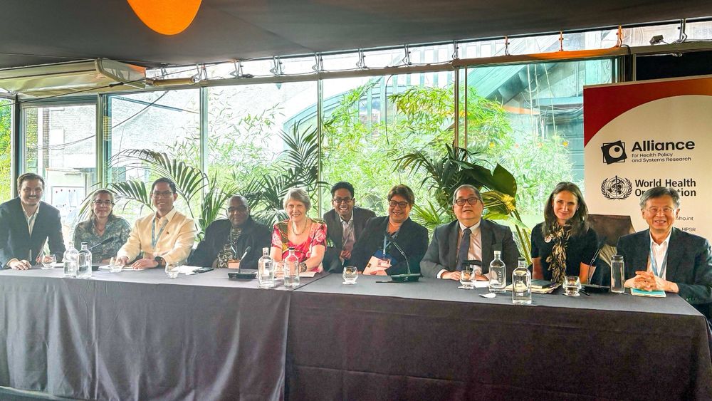 Panellists gather at the lunchtime side event called Health taxes for a healthy future in Geneva. 