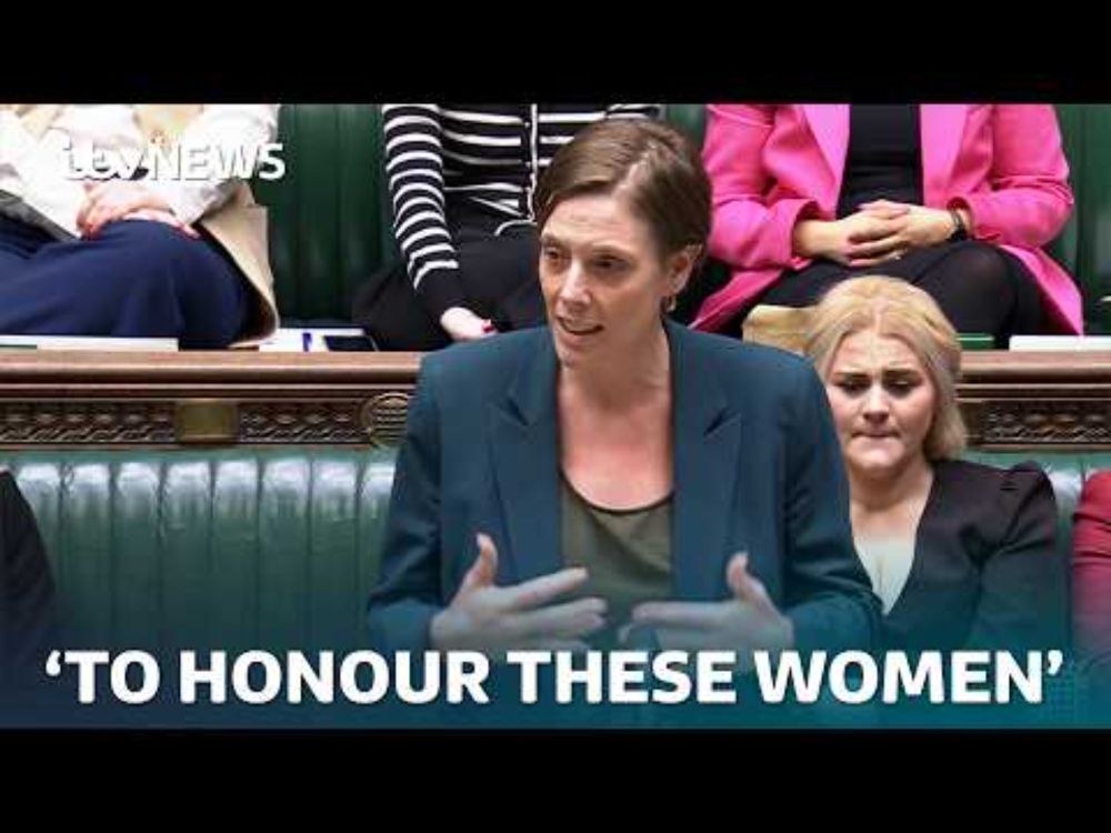 Jess Phillips reads names of UK women killed by men last year, including the Hunt family | ITV News