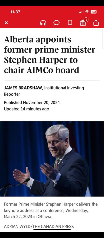 Stephen Harper to head up stealing Canadians hard earned pensions and throwing it away to O&G endeavours. He's going to be the end of us.