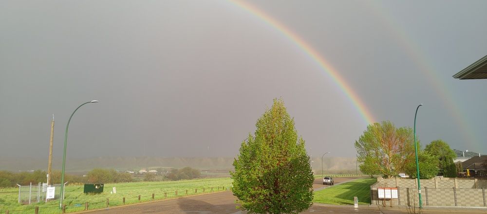 After the rain a double rainbow ♥️