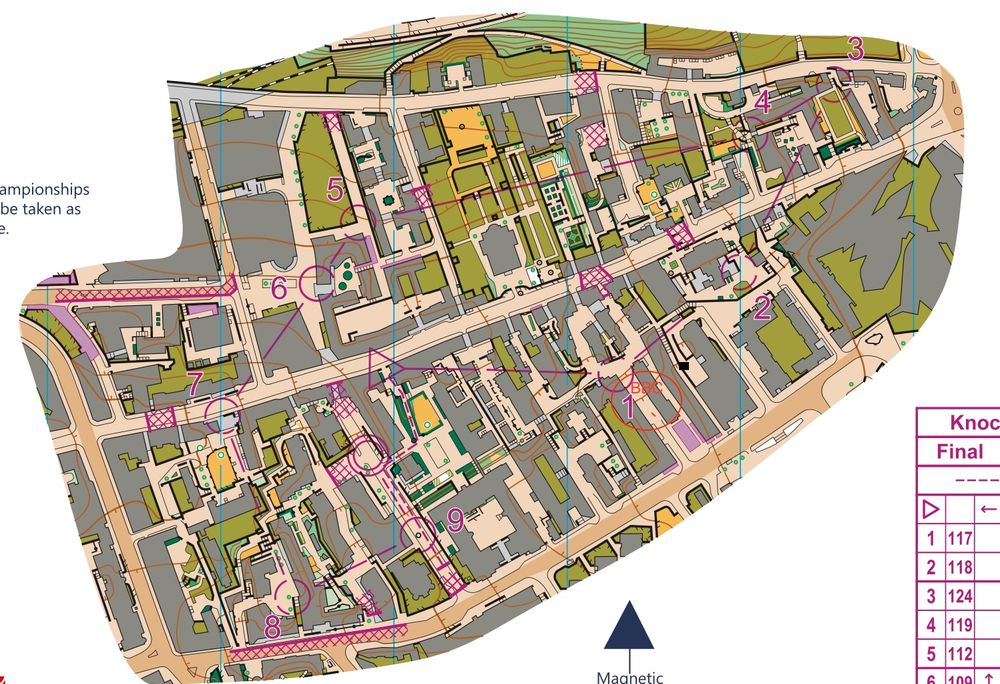 Urban orienteering map of Holyrood and Canongate from the 2024 World Orienteering Championships. Location of BBC Scotland office circled. 
They are good at reporting minority sports with a notable exception. Even when they are in the middle of the playing field.