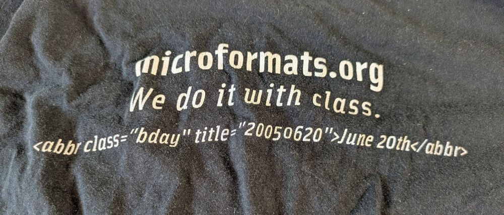 Microformats.org
We do it with class.
<abbr class="bday" title="20050620">June 20th</abbr>