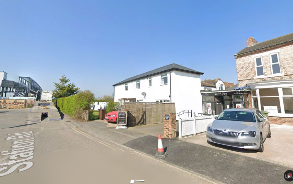 The house actually opens onto the Station carpark at Eaglescliffe, one fo the busiest stations for miles around.