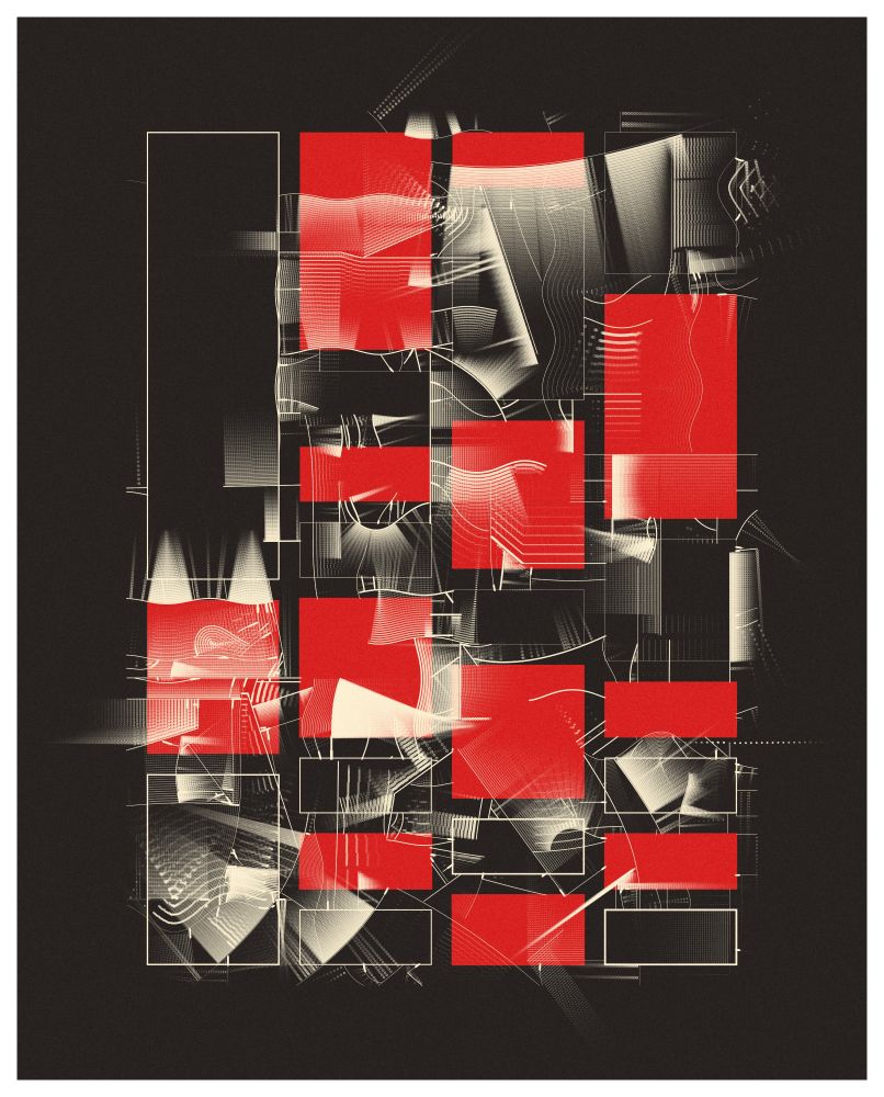 Abstract digital artwork, made with JavaScript code