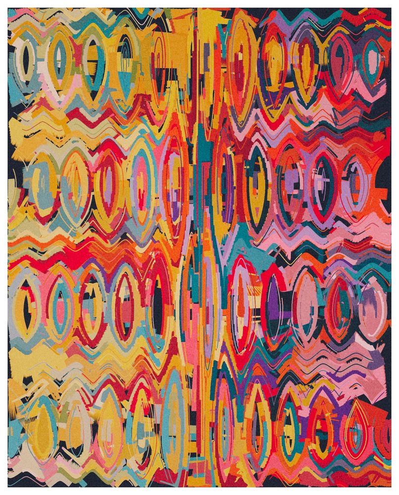 Abstract digital artwork, made with JavaScript code