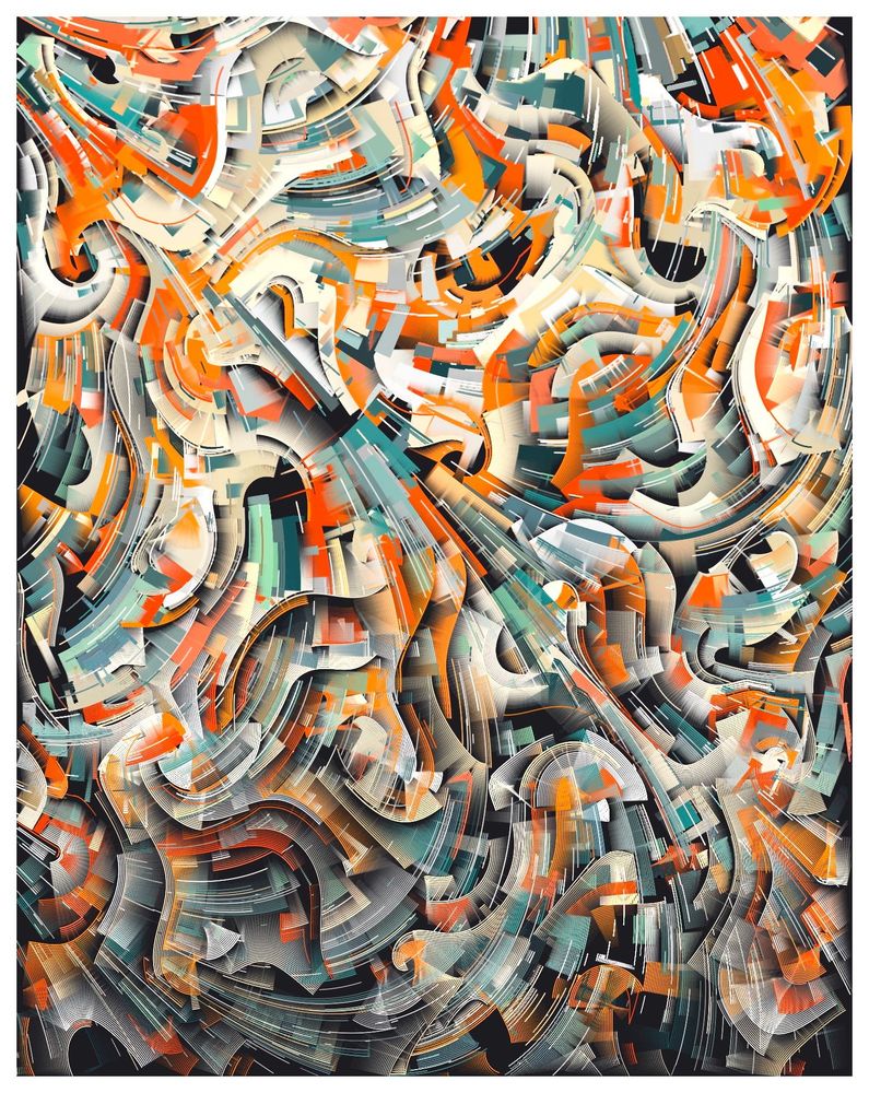 Abstract digital artwork, made with code