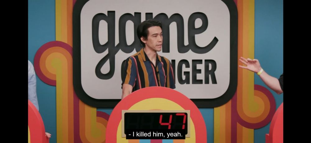 A screenshot of Zac in Gamechanger saying "I killed him, yeah" 