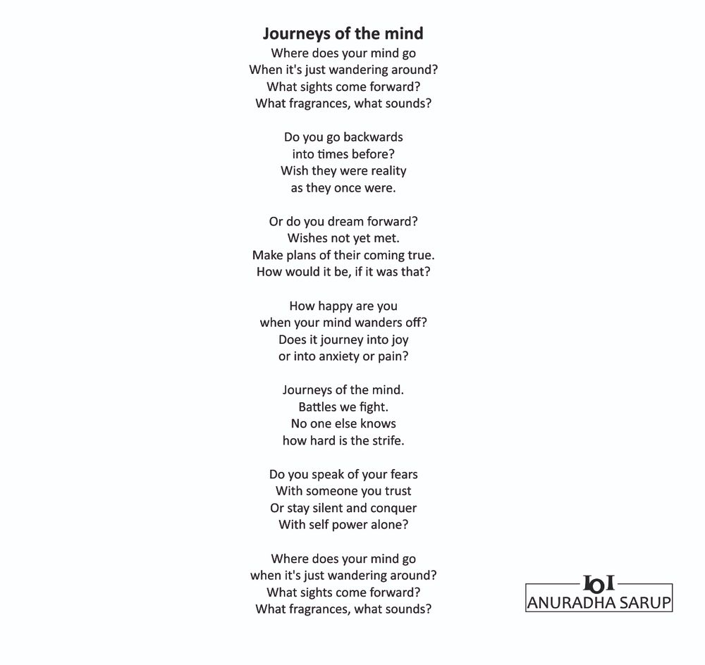 A poem on thoughts and mental states. 