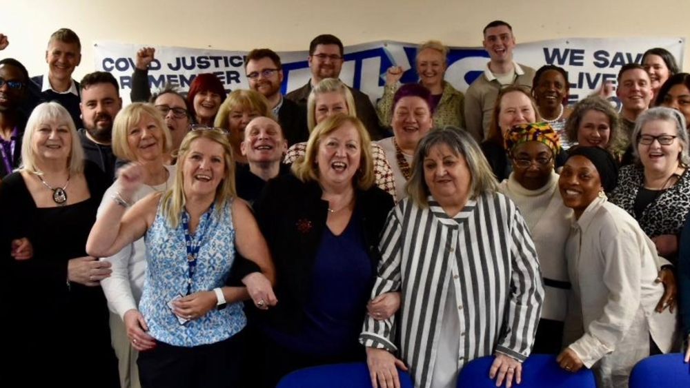 Group photo with Christina at NHS Glasgow Clyde and CVS branch AGM