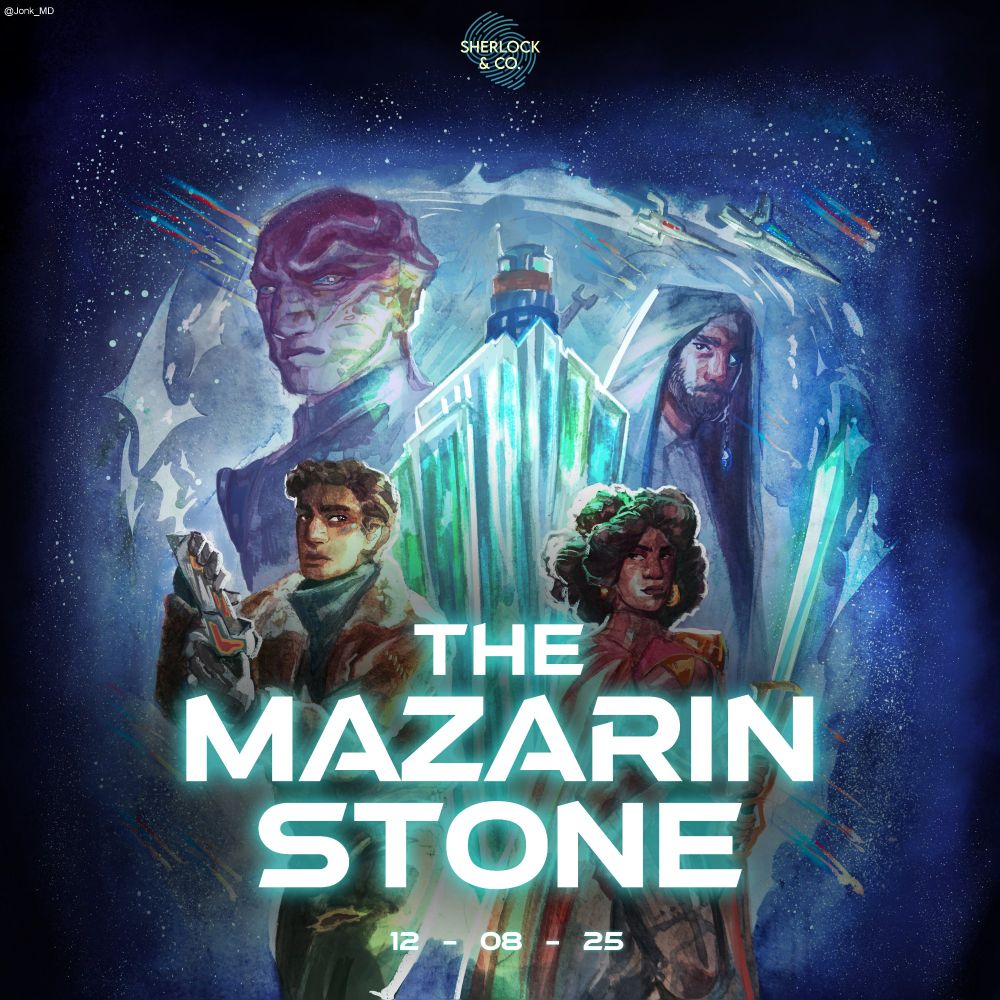 The Mazarin Stone - 12/08/25. Iconic scifi characters pose for a movie poster