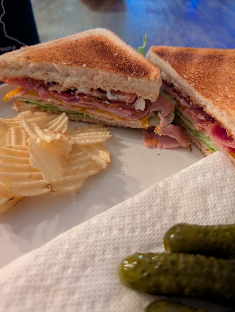 Turkey, ham, bacon, lettuce, tomato, mayo, bread