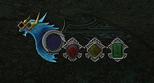 Lil bahamut symbol for summoner, with the energy drain dots looking like two big closed eyes in a uDu face