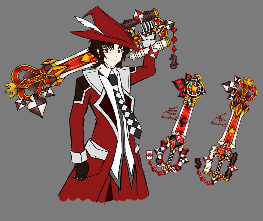 Cheval, named after 'chevalier'
The team's designated Gambler/Red Mage.
Represents CHAOS.