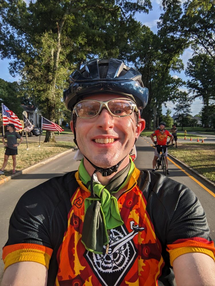 A selfie of me before the ride started.