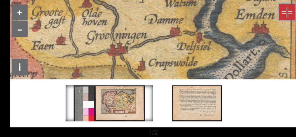 Screenshot from an early map in mobile view