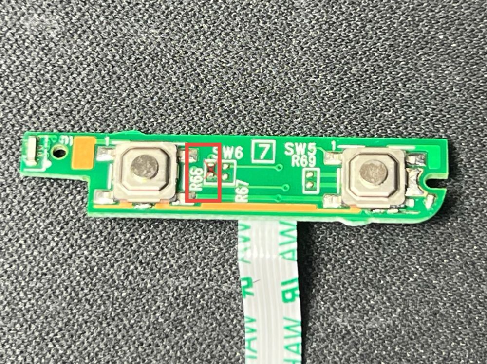 R66/R68 is probably the culprit of a faked failed device