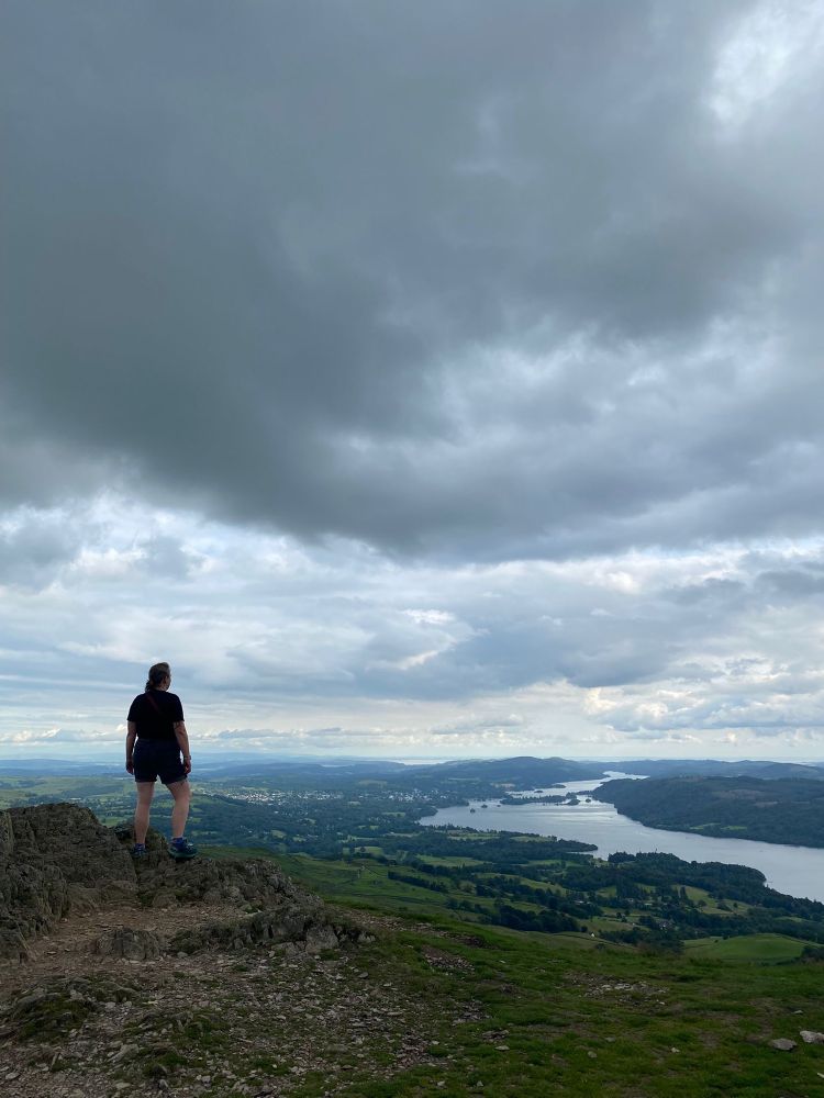 Lass up a big hill