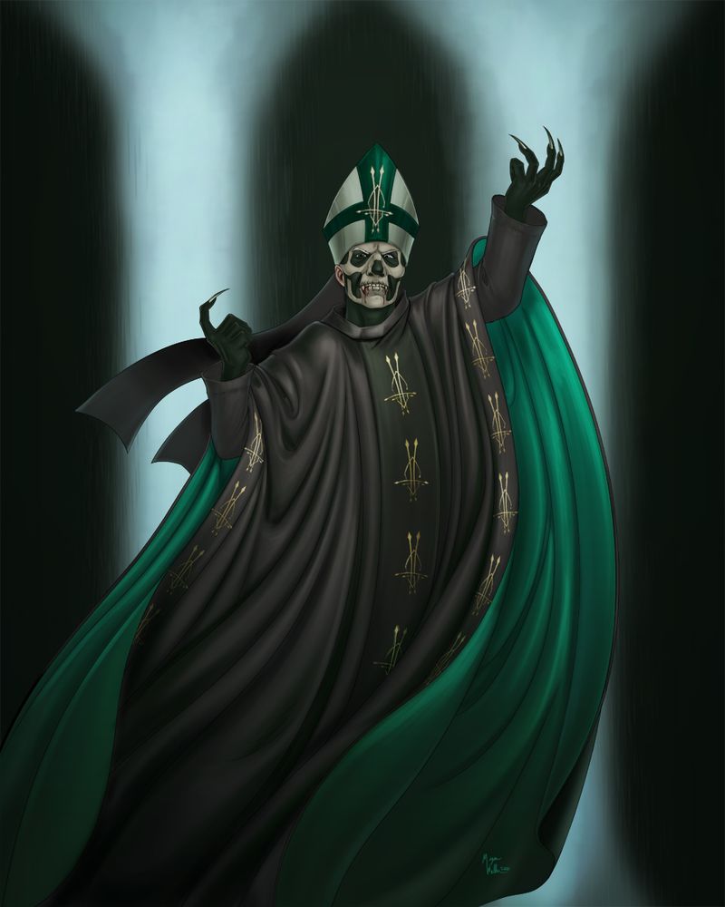 Digital painting of papa emeritus 2