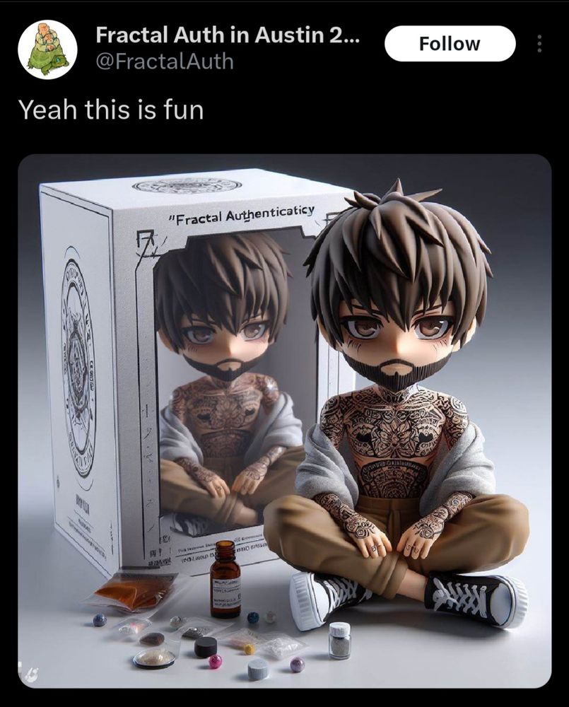 Somebody on Twitter who posted an anime figurine of themselves as imagined by Bing.