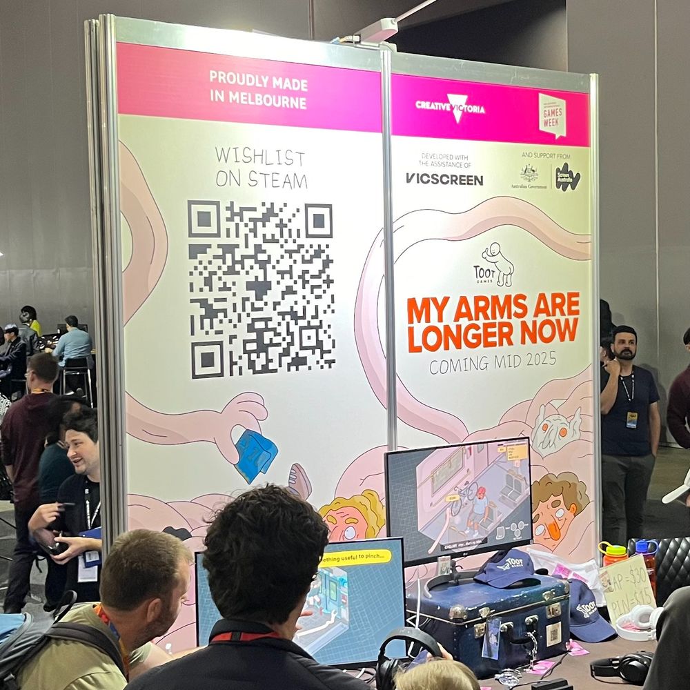 photo of a PAXrising stand for the game My Arms Are Longer Now