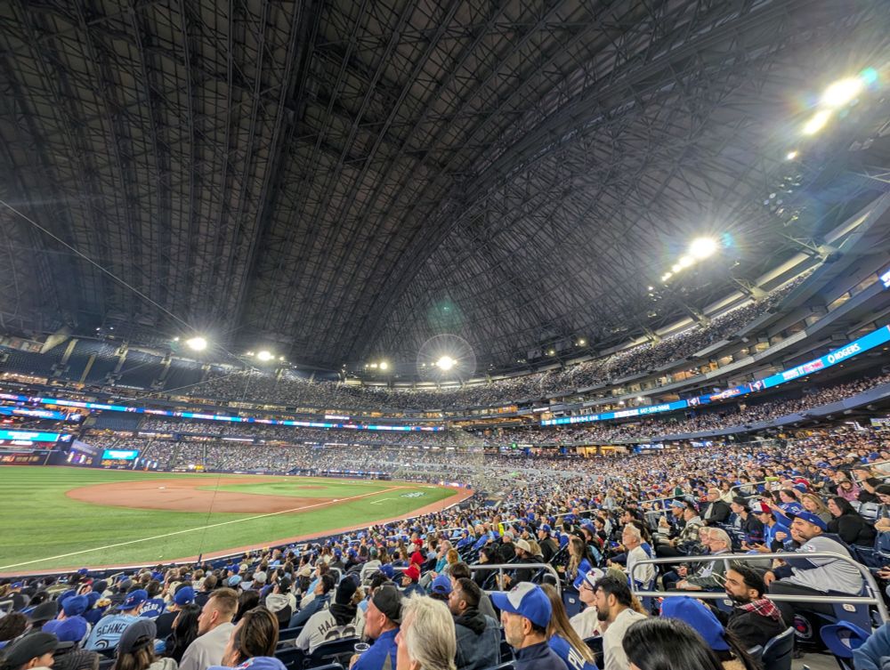 SkyDome, and there's a hell of a crowd!