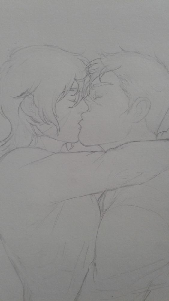 Keith and Shiro kissing