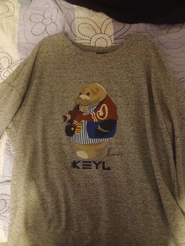 The Manatee Swag Sweat (AnemoneNo1's sweater) from Splatoon 3 recreated in real life