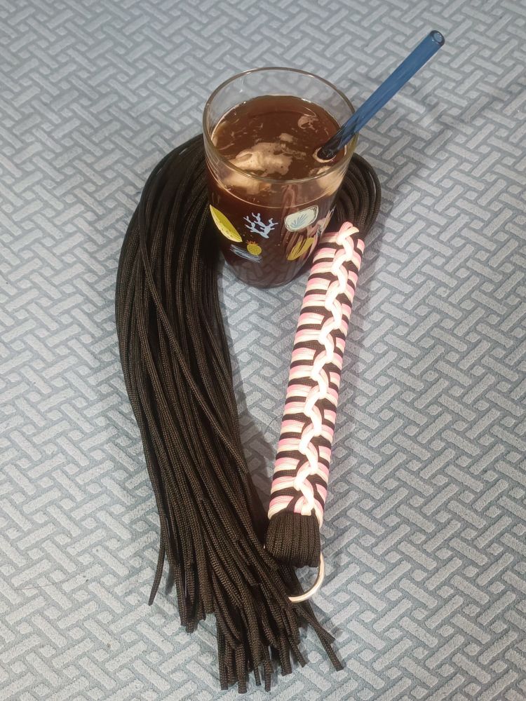 Iced coffee and Paracord flogger