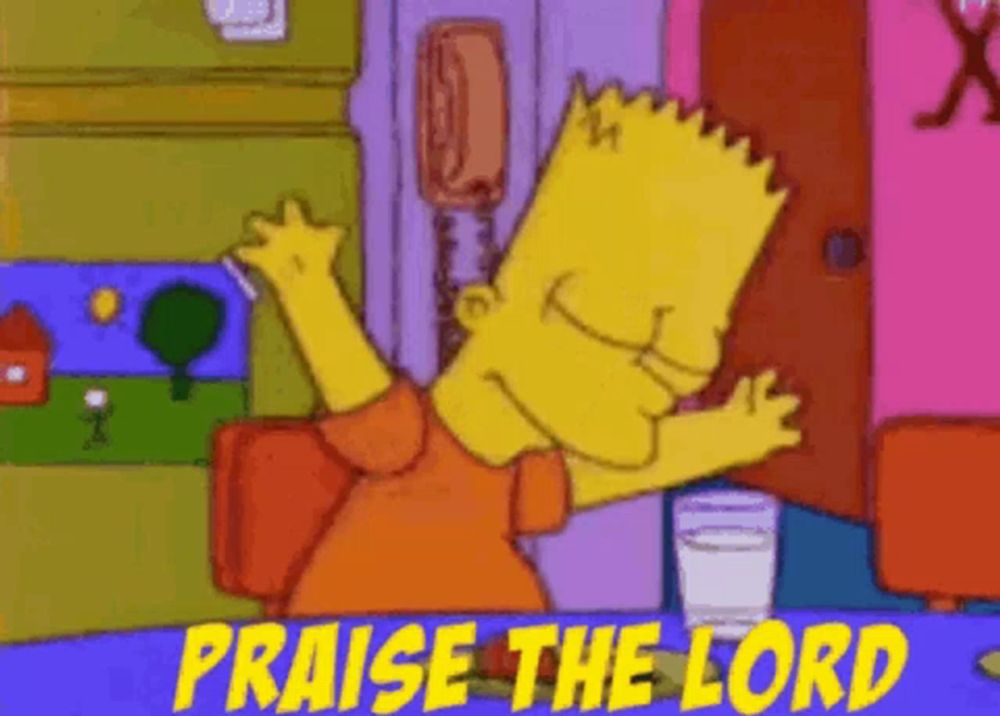 Praise The Lord Bart Simpson GIF