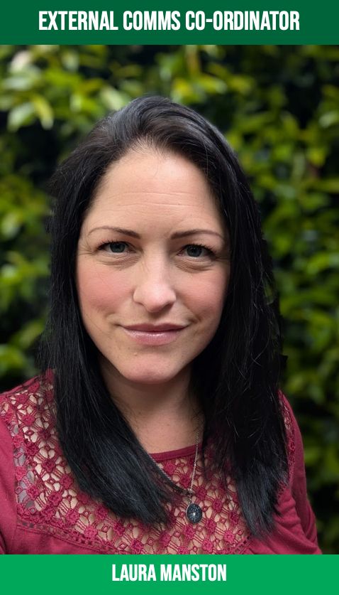 external comms co-ordinator Laura Manston