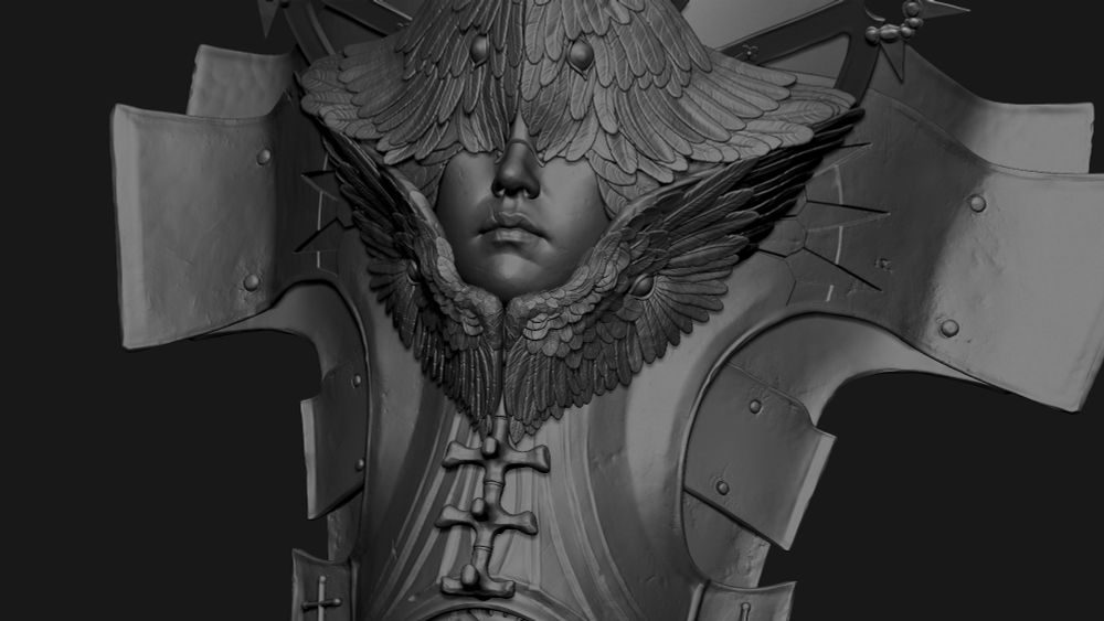 3D shoulderpiece/armor sculpt
